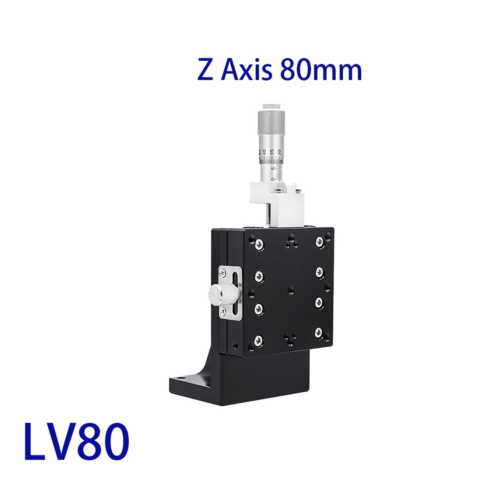 Stół przesuwny, oś Z 80 * 80 mm, LV80, ręczne przesuwanie, podnośnik pionowy, platforma do precyzyjnego dostrajania, prowadnica rolkowa poprzeczna, stolik liniowy