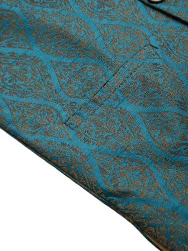 Image of SOJANYA (Since 1958, Men's Silk Blend Grey Kurta Pyjama & Silk Blend Jacket Combo