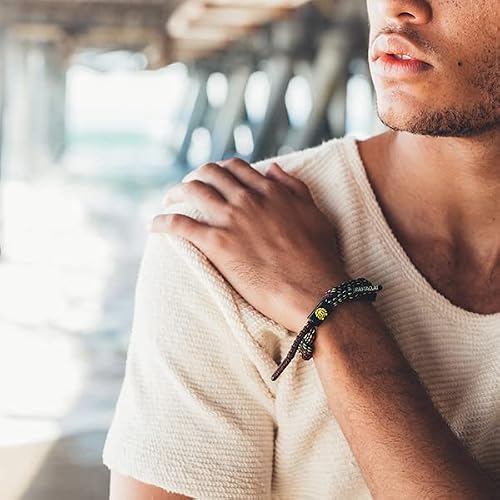 Rastaclat Original Hand Braided Rasta Men's Adjustable Bracelet For All Ages Medium/Large #TOP5