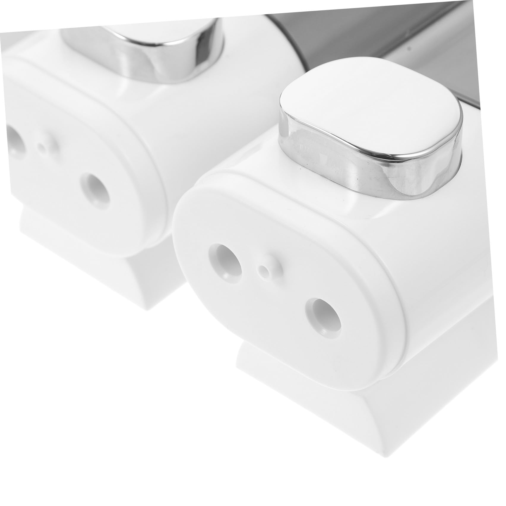 Dispensador de Jabón de Baño de Pared Manual Triple Blanco Abs