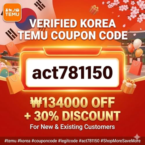 NeW≽ (Korea) Temu &lceil;COUPON&rfloor; Code ⟹ "&deg;act781150&deg;" ⟮₩134000 Off⟯ For Existing Customers copertina
