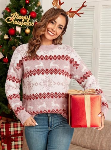 Image of ZAFUL Womens Oversized Sweaters 2025 Cable Knit Chunky Sweater Long Sleeve Crewneck Pullover Loose Outfits
