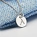 THREE KEYS JEWELRY Stainless Steel Silver Tone Initial Alphabet 0.4