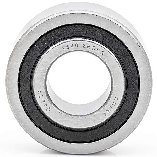 [2-Pack] 1640-2Rs - Deep Groove Radial Ball Bearing 7/8 In X 2 In X 9/16 In (Id X Od X Width) | 22.2 Mm X 50.8 Mm X 14.3 Mm (Id X Od X Width) With Double Rubber Seal #TOP1