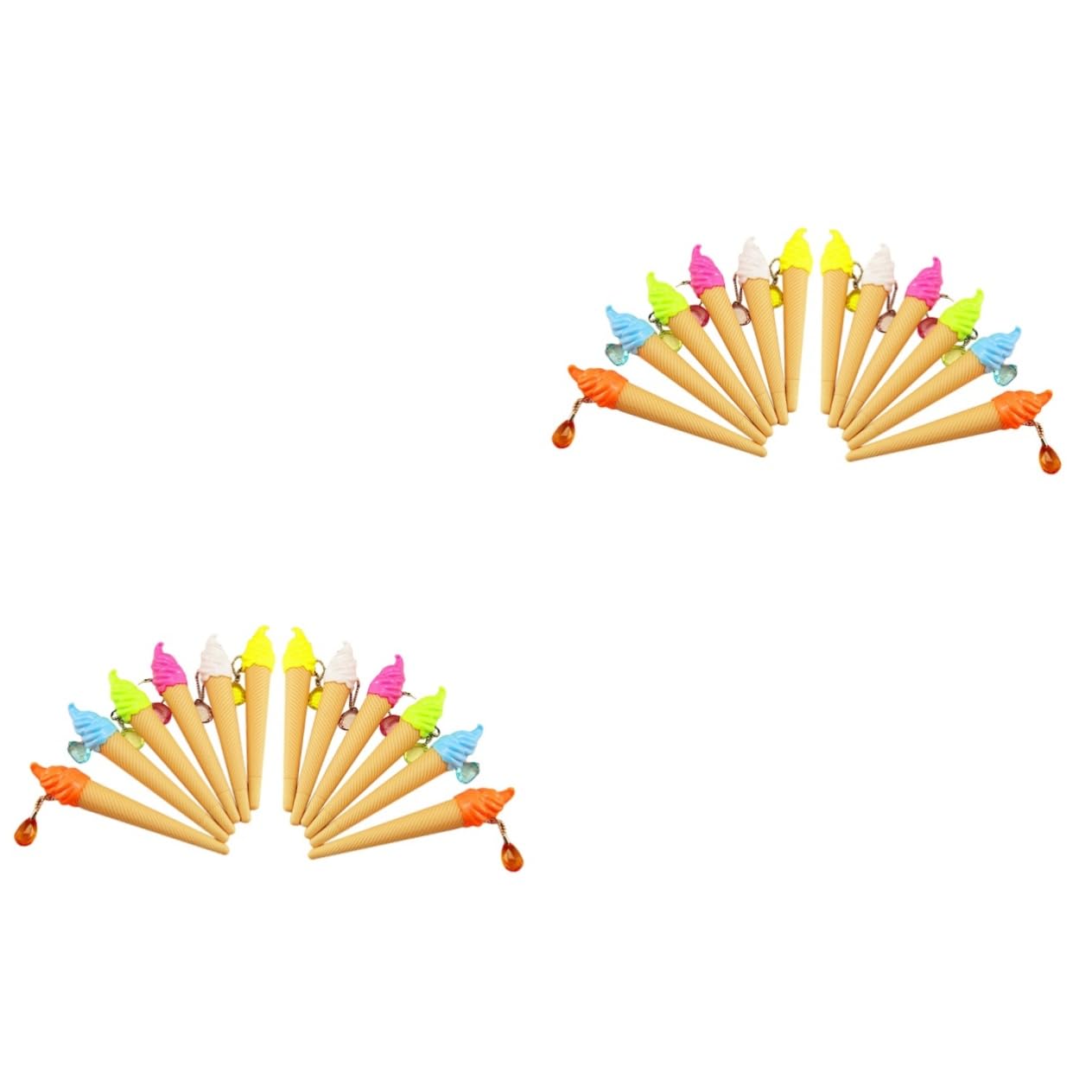 VILLCASE 48 Pièces Lot de Stylos Gel Encre Créatifs Forme de Glace Stylo à Gel Cartoon pour Scolaire Design Adorable Encre et Confortable pour Garçon Fille et Adolescents