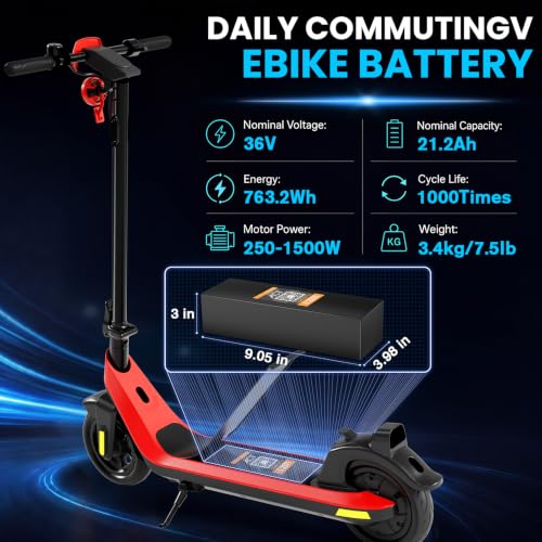 Image of 36V 21.2Ah Samsungcell Lithium Battery for 250W-1500W Motor Ebike, Scooter