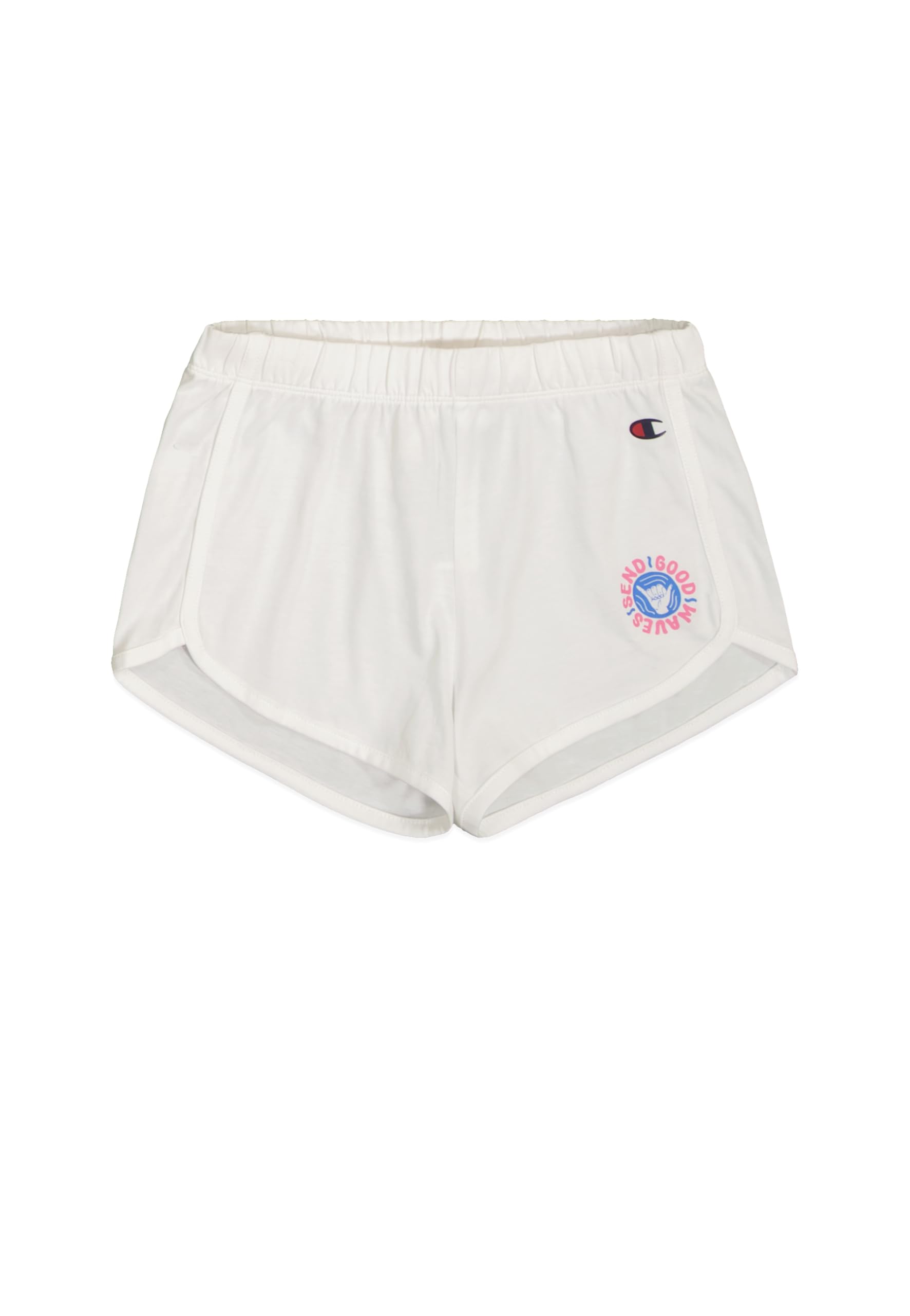 Champion Girl's Legacy Girl - Graphic Shorts, White (WW001), XXS