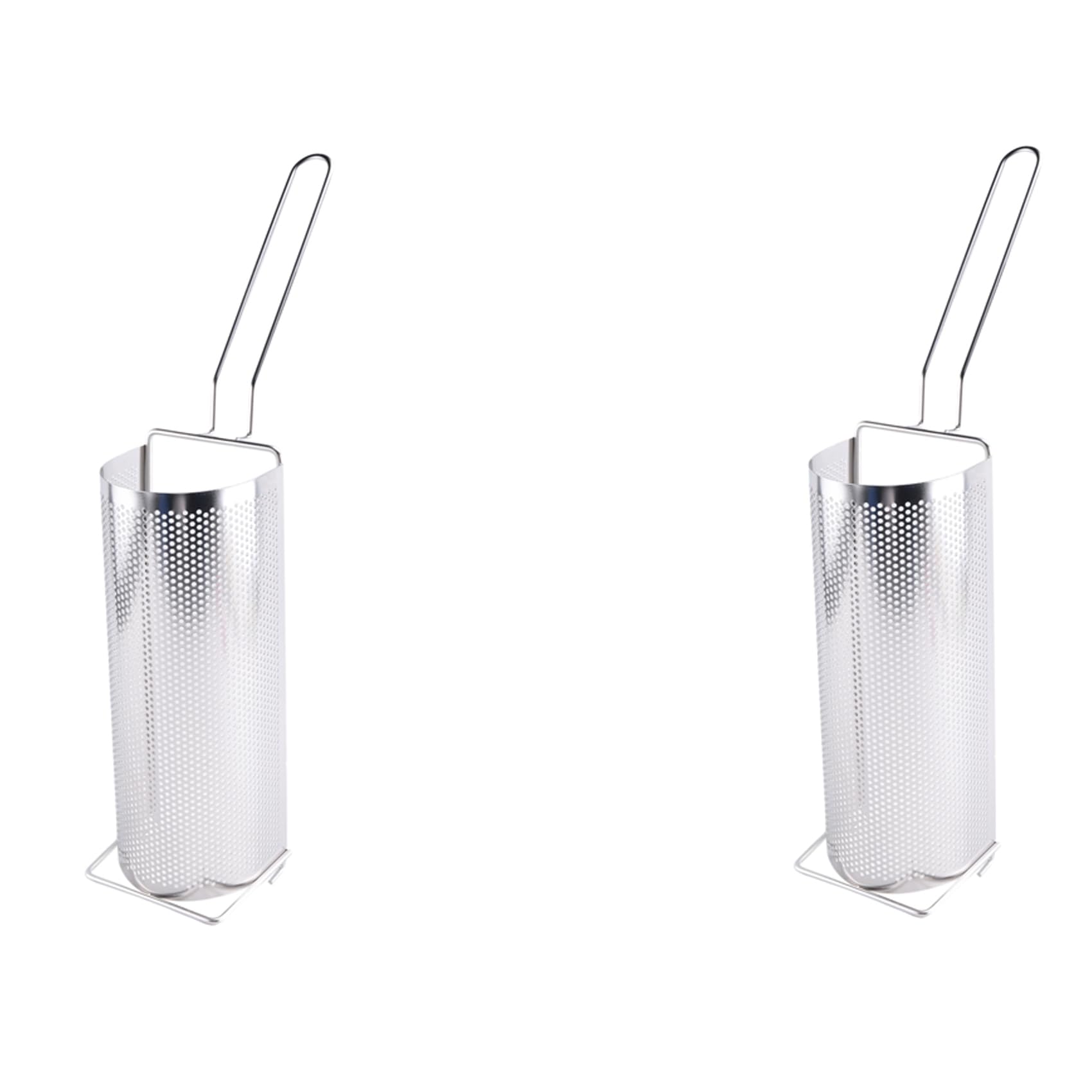 Hndhbfgrt 2X Stainless Steel Fried Basket Long Fry Potato Chip Container Best for French Fries Potato Chip Squeezers Kitchen Tool