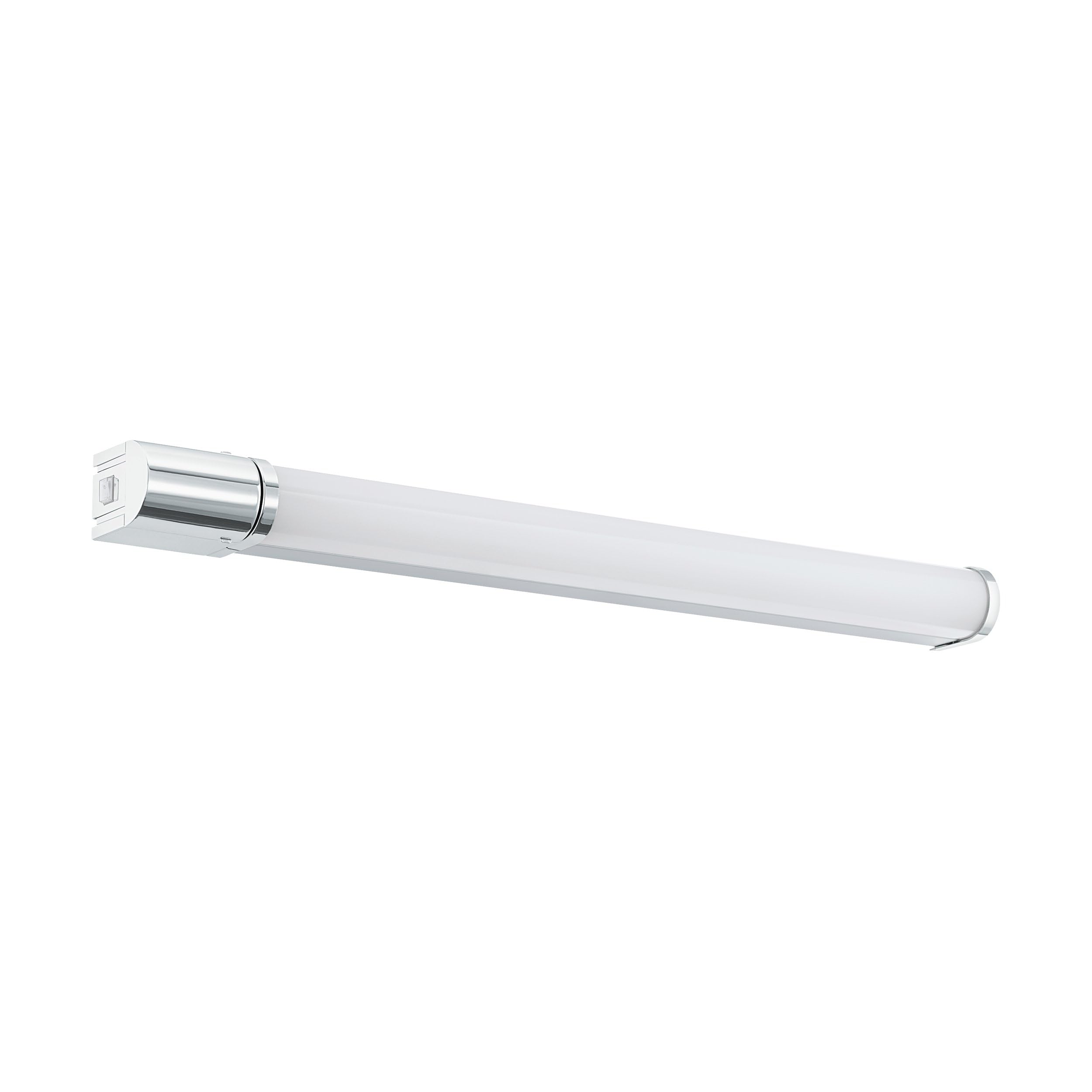 EGLO LED Wandlampe Tragacete 1, Spiegelleuchte mit Steckdose | Wandleuchte aus Aluminium und Kunststoff, Badezimmer Lampe in Chrom, Weiß, Feuchtraumleuchte, IP 44