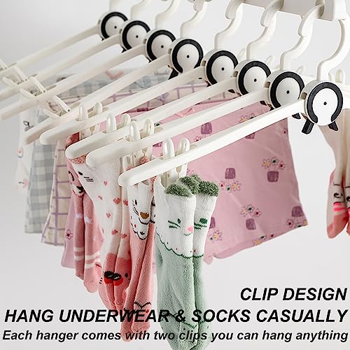 H&W 8Pcs Plastic Clothes Hangers with Clips and 1Pcs Closet Organizers and Storage,Foldable Coat Hangers Heavy Duty,Sturdy Collapsible Clothes Hanger Organizer with 8 Holes for Travel Closet