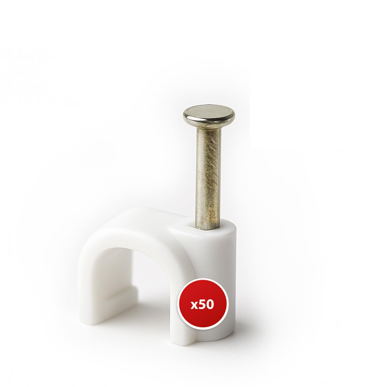 Velamp passacavo in plastica bianca 50 pezzi – diametro 4 mm² – copricavo tondo per pareti e mobili, facile da installare, robusto e discreto
