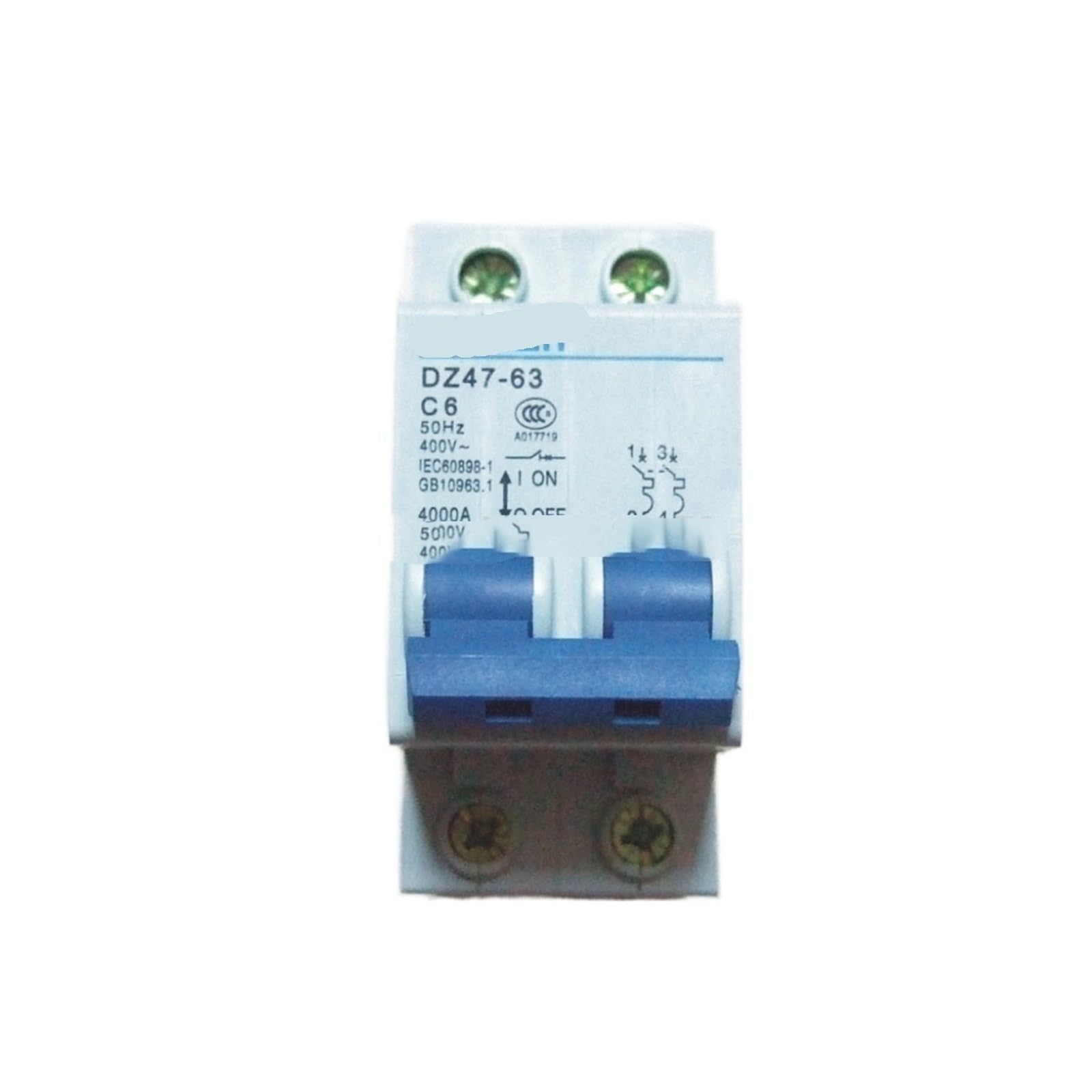 Disjoncteur de sécurité 2P 6A 400V Type C bipolaire pour protection circuit