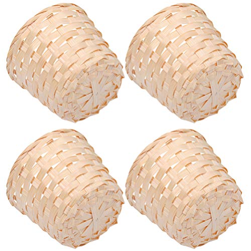 GARNECK 4 Stks Mini Rieten Mand Sets Kleine Bamboe Manden Zeegras Geweven Opbergmanden Bloemenmand Plant Pot Container - Afbeelding 3