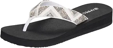 Ampeo Women's Arch Support Flip Flops Comfortable Casual Summer Beach Thong Sandals