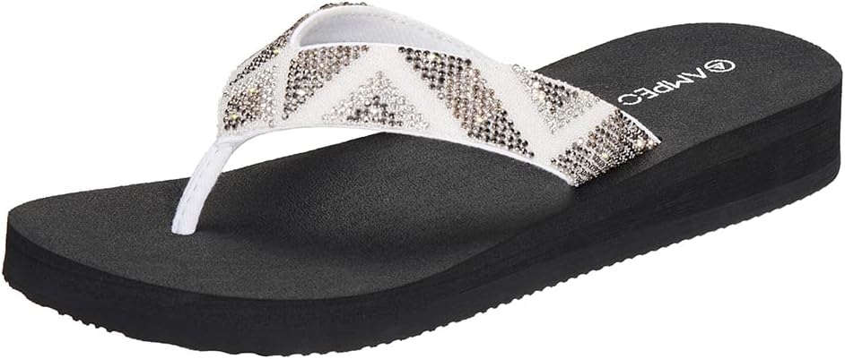 Ampeo Women's Arch Support Flip Flops Comfortable Casual Summer Beach Thong Sandals