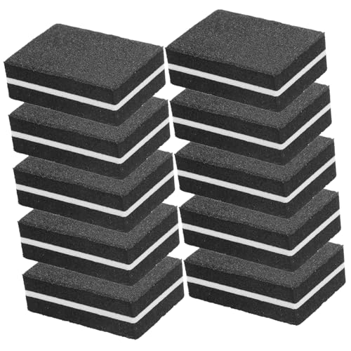 LOORGVEL 50 piezas Bloque para Uñas Doble Cara de Esponja Negra Mini Pulidora Resistente y Portátil para Manicura y Pedicura Herramienta Práctica para Pulir y Moldear Uñas Casa o Salón