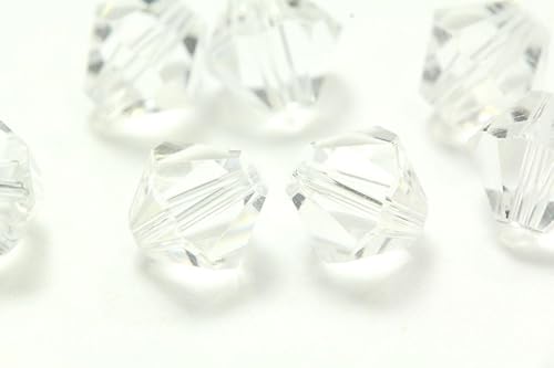 Miniatura 2 de 200 cuentas de cristal bicono sueltas facetadas de Adabele austriaco de 0.236 pulgadas compatibles con cristales de Swarovski Preciosa 53015328