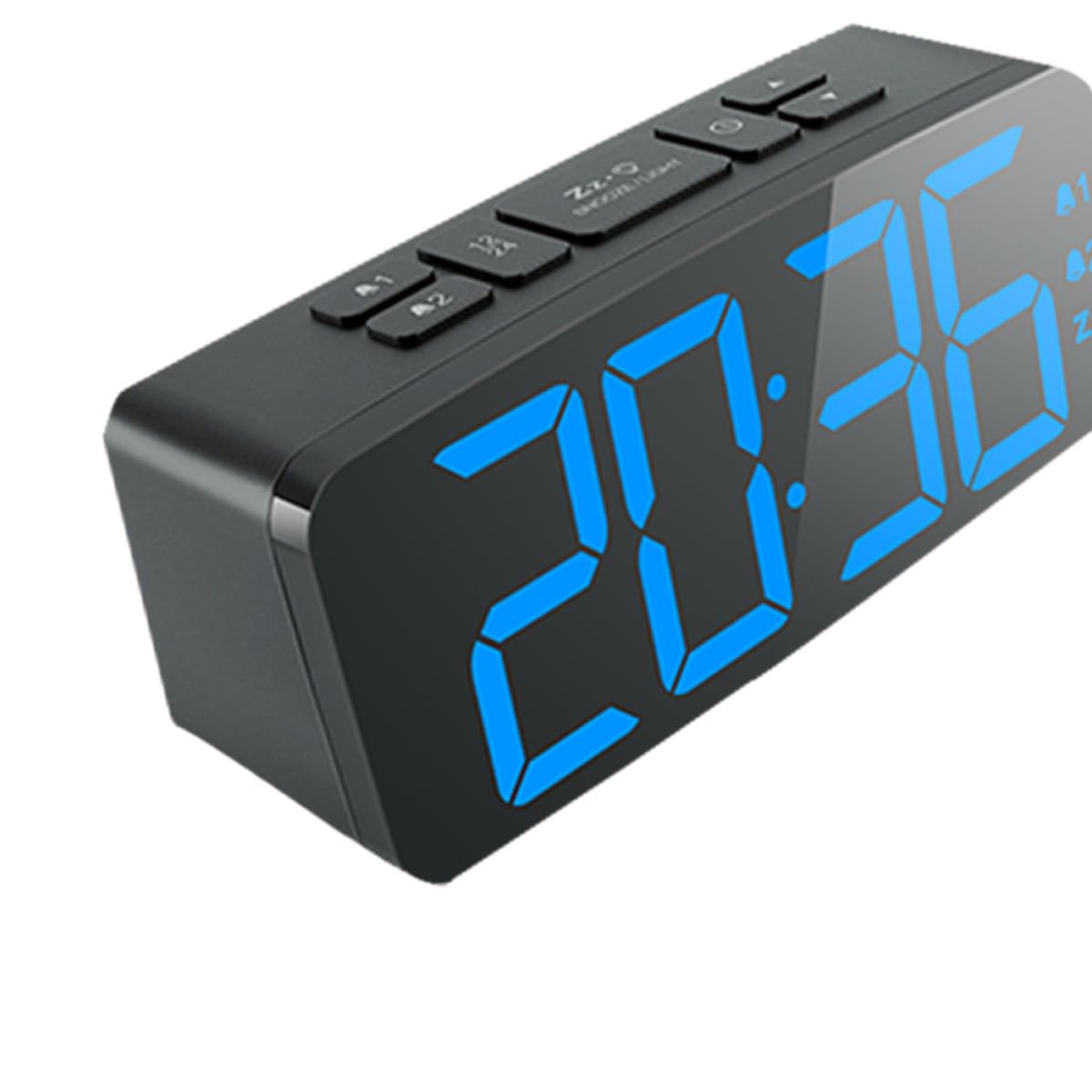 INOOMP Réveil Numérique et Réglage Luminosité LED Noir avec Fonction Mémoire Horloge Moderne en Plastique Facile à Lire pour Chambre ou Bureau