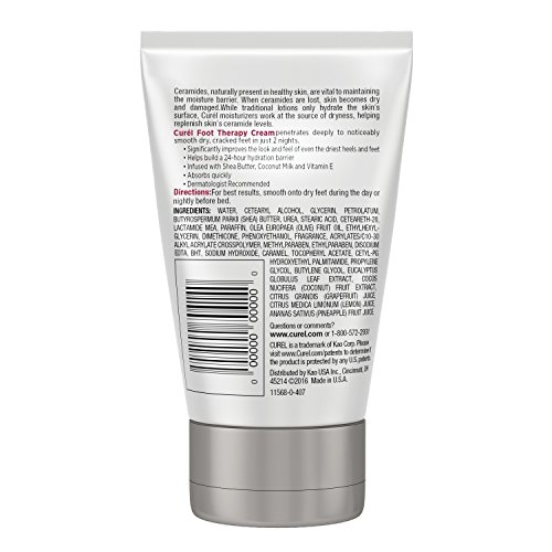 Curél Foot Therapy Cream, Soothing Lotion For Dry, Callused Feet And Cracked Heels, Quick Absorbing, Humectant Moisturizer, 3.5 Ounce (Pack Of 2), With Shea Butter, Coconut Milk, And Vitamin E #TOP1