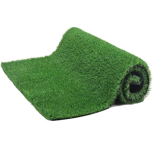 LSSHQ Rouleau de Gazon Synthétique Vert Naturel Gazon Synthétique Extérieur, Faux Gazon pour Balcon, Terasse Et Jardin Herbe Artificielle Réaliste 25 Mm(3x5ft)
