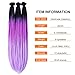 DAIRESS 10 Strands 24Inches Synthetic Dreadlock Extensions Single Ended Crochet Dreads Extension Reggae Hair Dread Locks Hippie Hair Extensions (Black Ombre Purple)