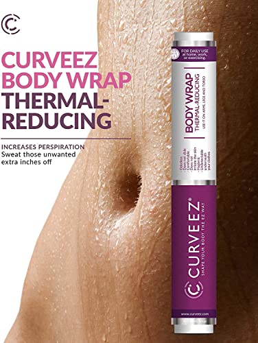 CURVEEZ Contouring Osmotic Plastic Body Wrap - Workout & Sweat Enhancer Stomach Wrap (Osmotica Faja Cinta) - 1 Pack Black - Thumbnail 2