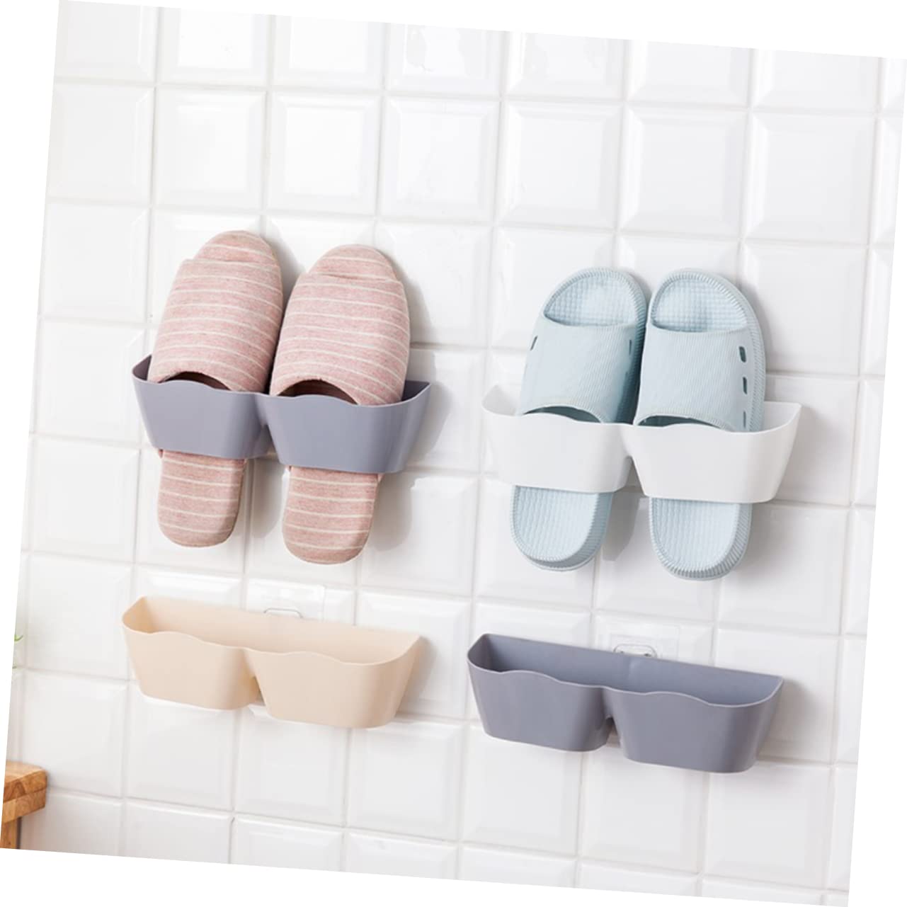Mobestech Practical -Mounted Shoe Rack Double-Sided Adhesive Easy Installation for Doorway