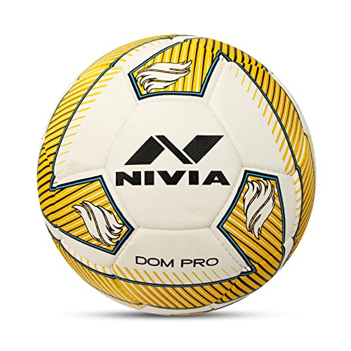 Nivia Unisex-Adult Dom Pro Fußball, Gelb, 5 Cover