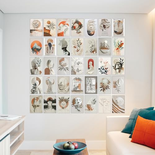 Image of Wallgasm Paper Boho Posters Set-Set Of 54, 4 X 6 Inches Posters Aesthetic Room Decor Item|Office Decor Item Mini Poster Set