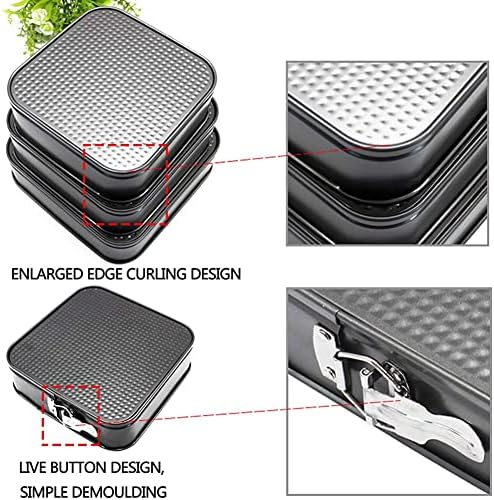 Pokhdye Springform Dessert Leakproof Cake Bakeware Cheesecake, Baking Cheesecake Pans Set 3 Pcs/Set