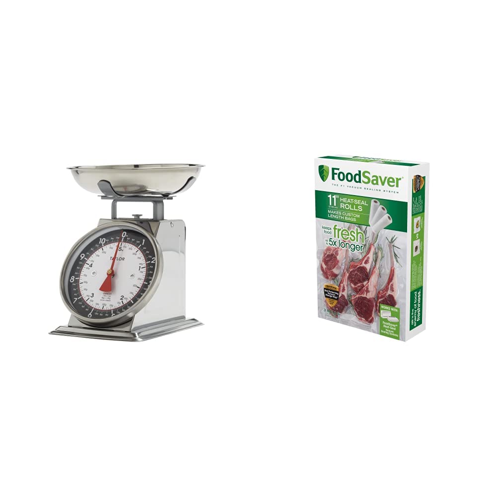 Taylor Mechanical Kitchen Weighing Food Scale Weighs up to 11lbs, Measures in Grams and Ounces, Black and Silver : Home & Kitchen