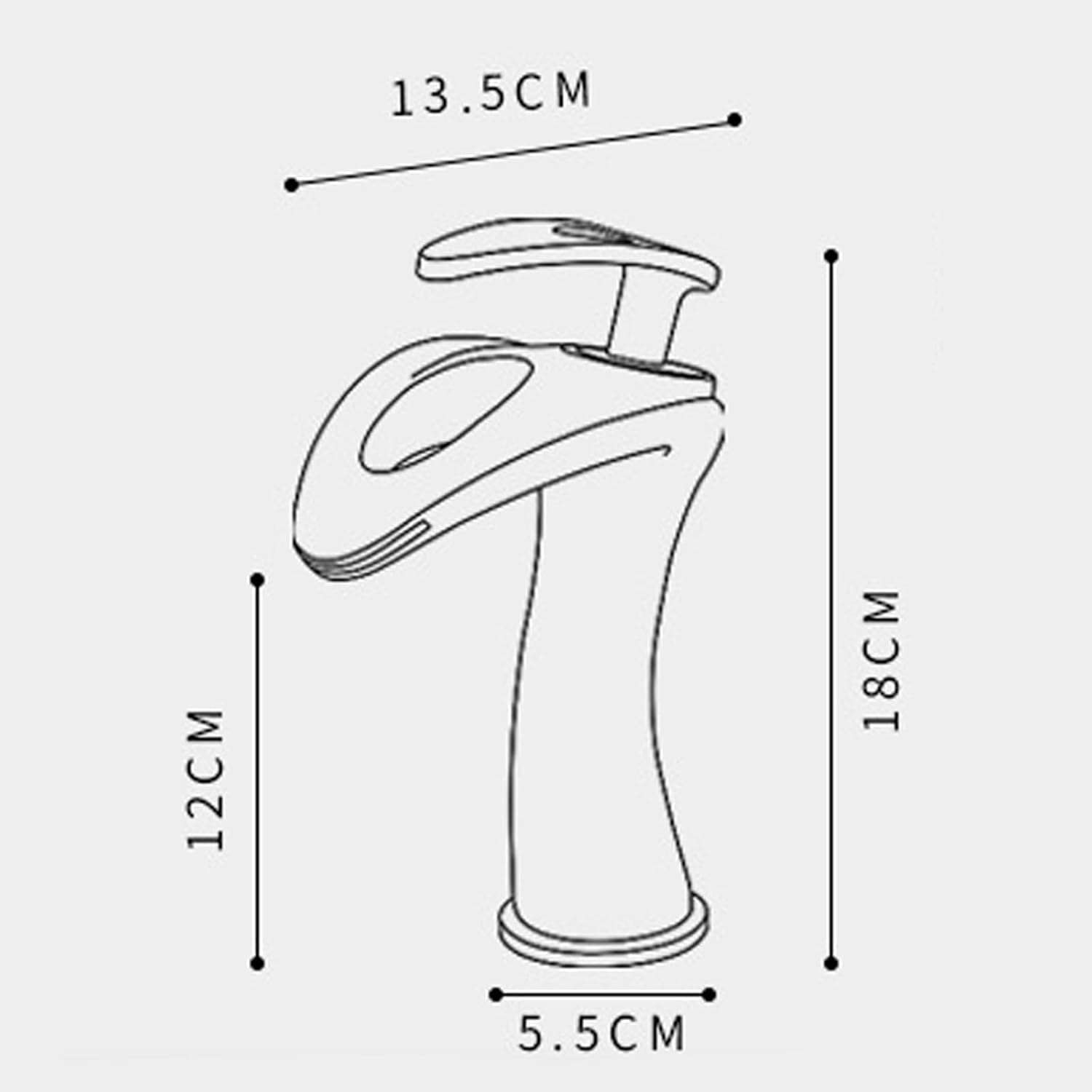 Bathroom s Waterfall Bathroom Sink Modern Single Handle Bathroom for 1 Holes, Deck Mount Rv Sink Camper Farmhouse Bathroom