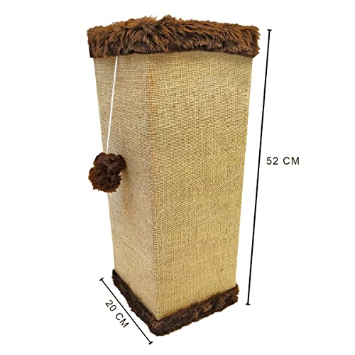 Arranhador para Gatos para Sofá Marrom Madeira Sofá Canto Cama Brinquedo Base Interna Parede Proteto