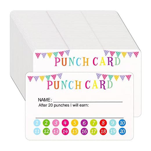 120 Pcs Reward Punch Cards Behavior Incentive Awards for Kids Students Teachers Home Classroom School Business Loyalty Card Positive Reinforcement Tool - 2" x 3.5"