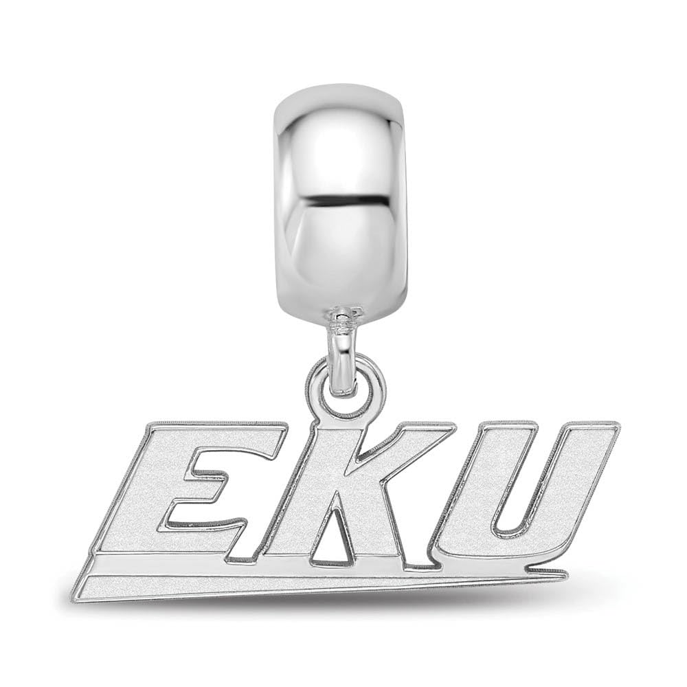 LogoArt Sterling Silver Eastern Kentucky University XS Dangle Bead Charm