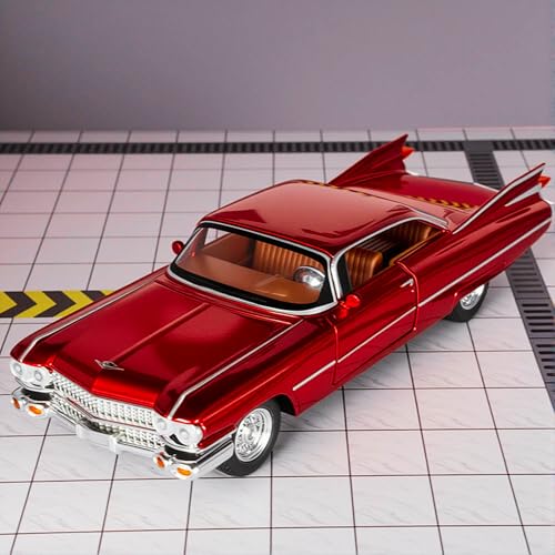 Image of Mashes Metal Diecast Cadillac Vintage Model Car for Kids & Collectors | Classic Pull Back Alloy Toy Car with Openable Doors | Retro Luxury Car Scale Model【Colors as Per Stock】