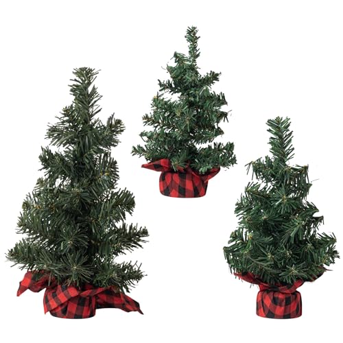 Árbol de Navidad artificial, adornos festivos decorativos artificiales, decoración de árbol de mesa, para el hogar, interior, sala de estar, comedor, bar, restaurante, niños y familia