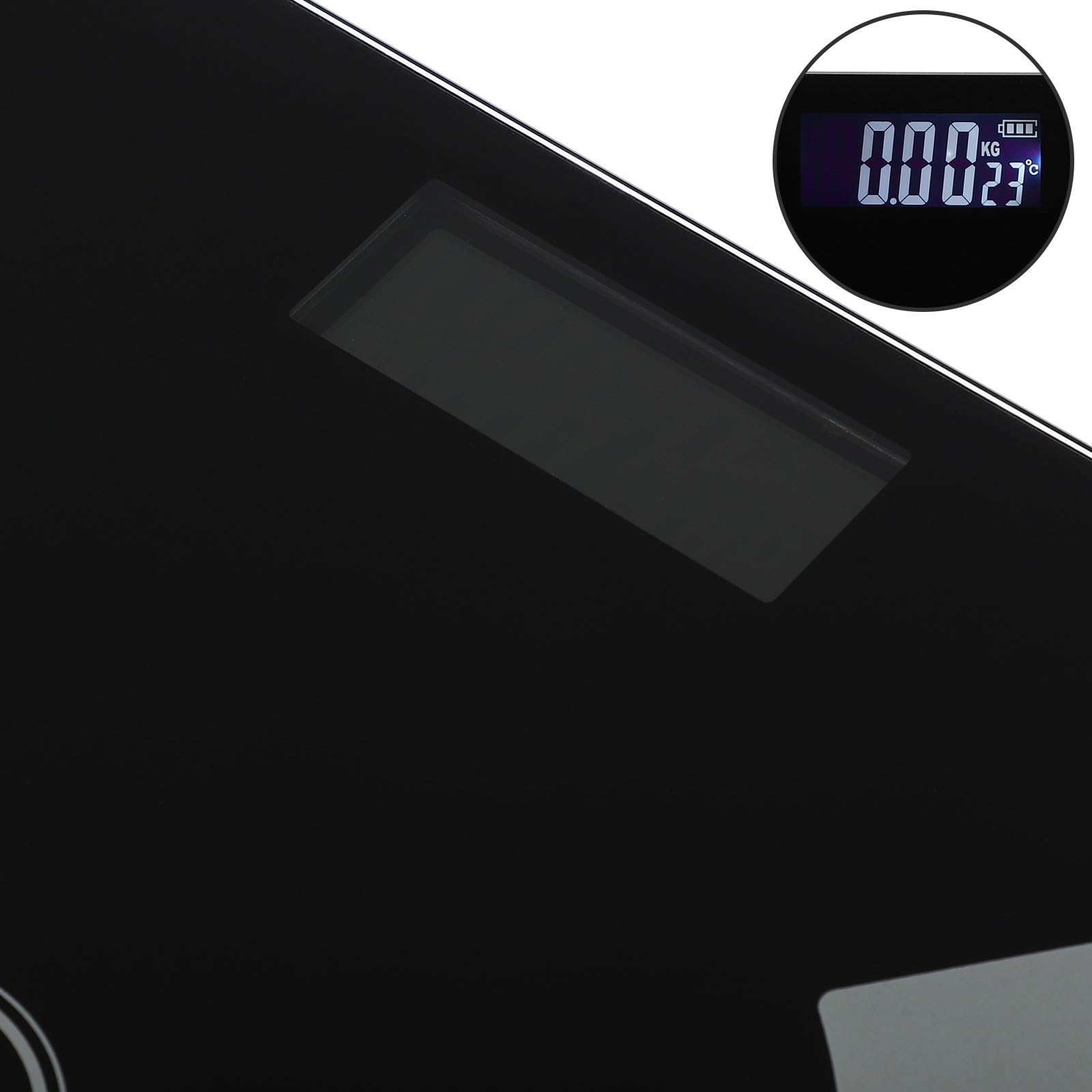 Bilancia Impedenziometrica Digitale per Peso Corporeo, Vetro Nero | Ricarica Usb, Display Digitale Leggibile, Letture Rapide e Precise, Uso Domestico