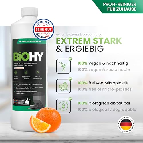 BiOHY Wischroboter Reiniger Station Orangenduft (1l Flasche) mit Dosierer – Ansicht 2