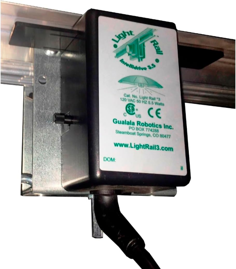 Light Rail 3.5 IntelliDrive Kit Motor with Rail Plus RoboStik, Robotic Grow Light Mover Genuine Solidly Made in USA