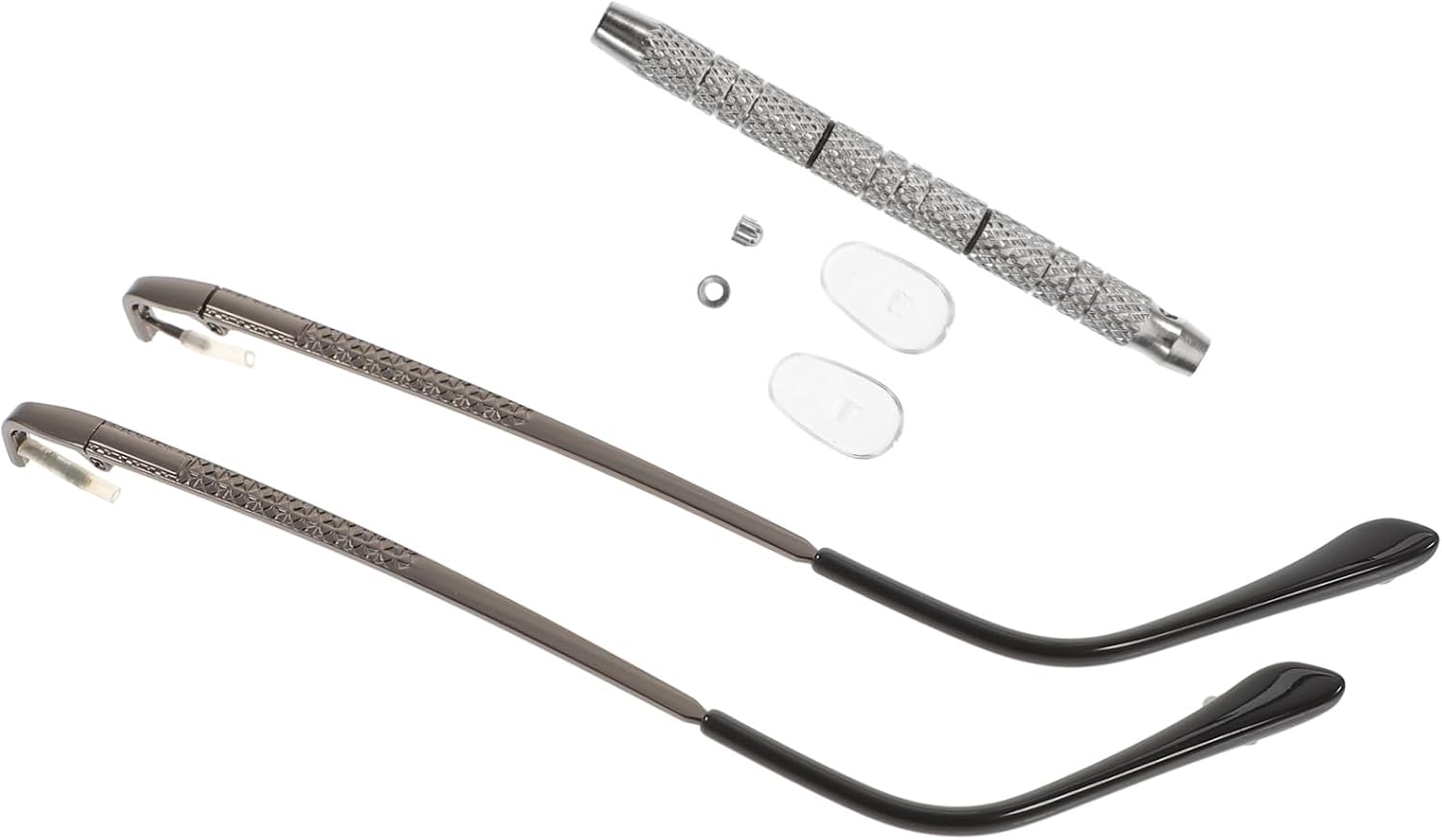 5sets Glasses Repair Kit Nose Pads Eyeglass Arm Replacement Includes Screws and Screwdriver for Easy Eyewear Fixes