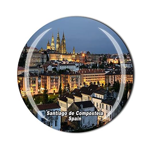 España Santiago de Compostela 3D Nevera Imán Cristal Cristal Turístico Viaje Recuerdo Colección Regalo Cocina Decoración del Hogar Etiqueta Magnética