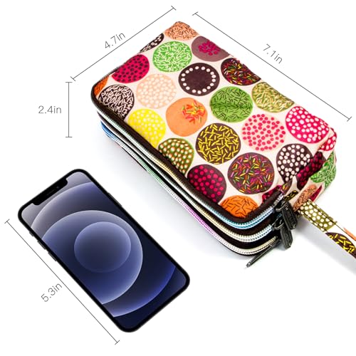 Image of BIAOTIE Large Capacity Wristlet Wallet - Women Printed Nylon Waterproof Handbag Clutch Purse