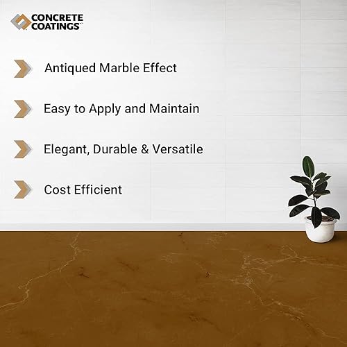 Miniatura 3 de CC Concrete Coatings Tinte ácido vívido para efecto mármol antiguo mancha de hormigón para interior o exterior uso comercial o residencial ámbar