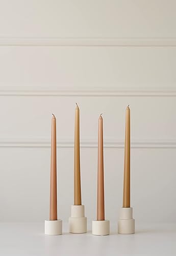 Miniatura 4 de 10 velas cónicas Luna by Camilia de 12 pulgadas, velas cónicas para bodas y eventos, (miel)