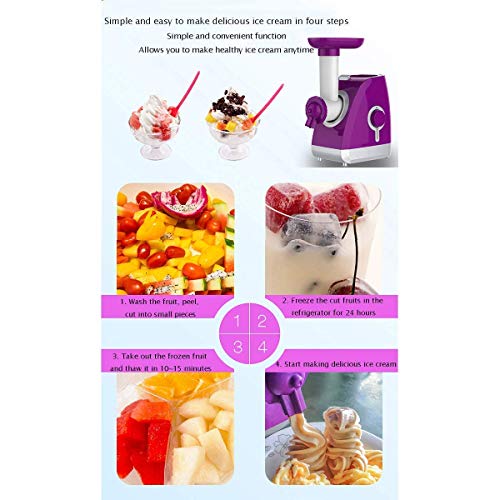 Hefacy Selbstgemachte Eismaschine, automatische Eiscreme, kleine Maschine für Früchte Sorbet, Eismaschine – Bild 3