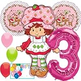 Strawberry Shortcakes Officially Licensed Birthday Mylar Multicolor Balloons Premium Quality Perfect for 3rd Birthday Parties & Entertainment for Strawberry Shortcake Parties & Themed Events