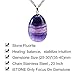 iSTONE Natural Gemstone Water Drop Fluorite Pendant Necklace with Stainless Steel Chain 20 Inch