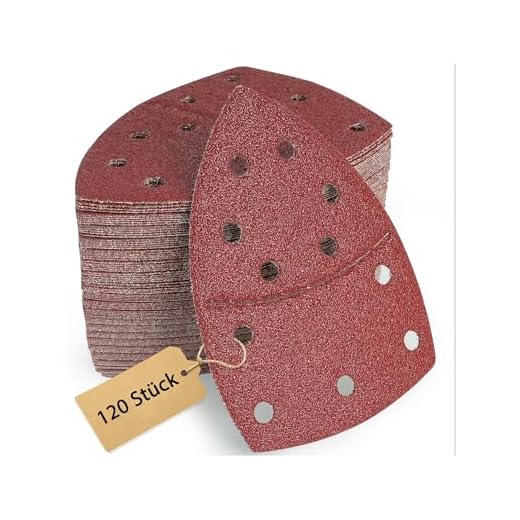 HKB ® 120 Stück Klett-Schleifblätter 105x152 mm je 20 x K40/60/80/120/180/240, für Multischleifer Bosch PSM 80 A, PSM 100 A, PSM 160 A, PSM 200 AGE, Prio, Ventaro, Skil Octo 7208 Artikel-Nr. 51263