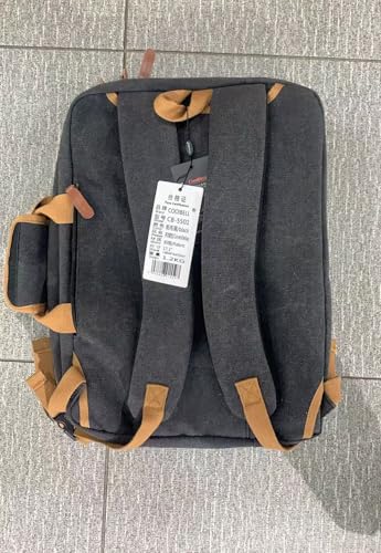 Maletín convertible para laptop 17.3 pulgadas canvas negro miniatura 3